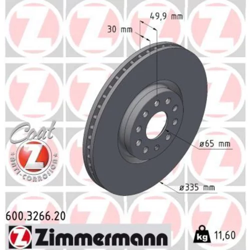 Brzdový kotúč ZIMMERMANN 600.3266.20
