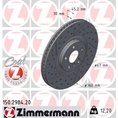 Brzdový kotúč ZIMMERMANN 150.2984.20