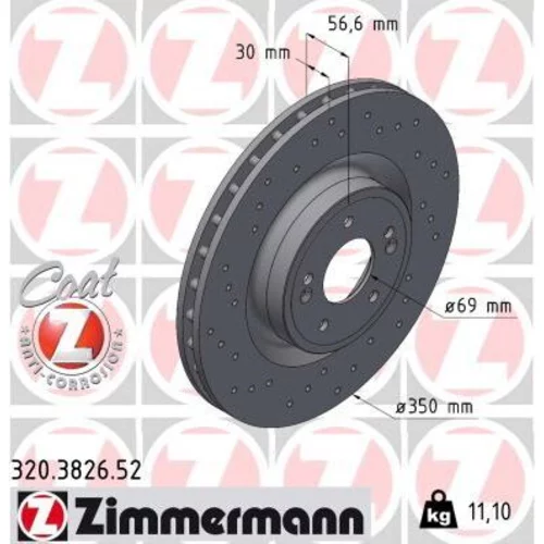 Brzdový kotúč ZIMMERMANN 320.3826.52