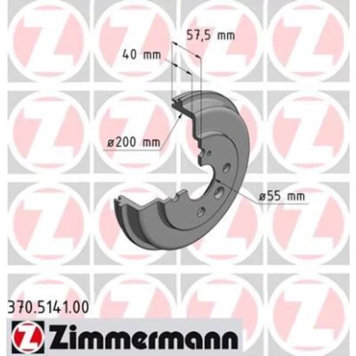 Brzdový bubon ZIMMERMANN 370.5141.00
