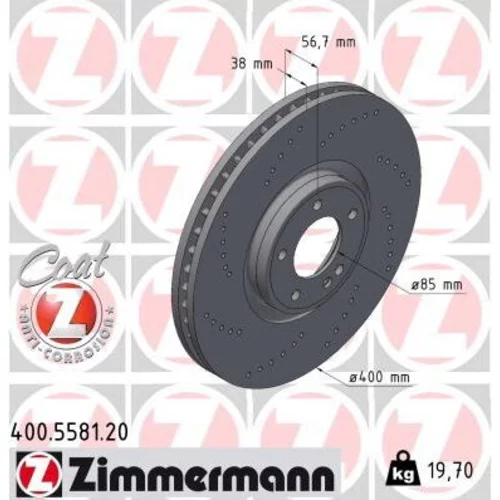 Brzdový kotúč ZIMMERMANN 400.5581.20