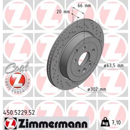 Brzdový kotúč ZIMMERMANN 450.5229.52