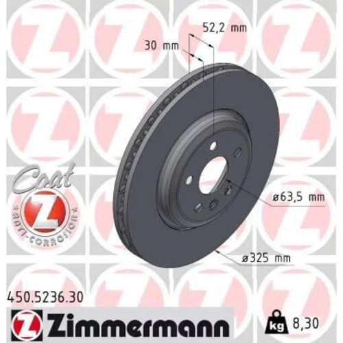Brzdový kotúč ZIMMERMANN 450.5236.30