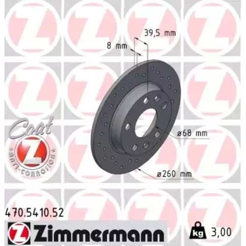 Brzdový kotúč ZIMMERMANN 470.5410.52