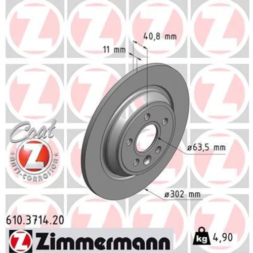 Brzdový kotúč ZIMMERMANN 610.3714.20