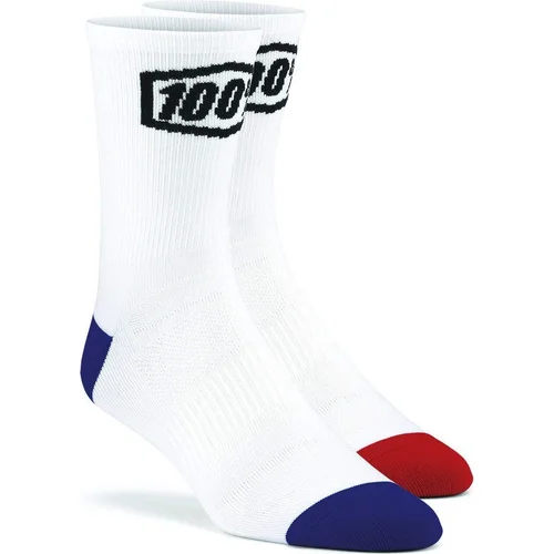 Ponožky TERRAIN MTB, 100% -USA (biela, veľkosť S/M)