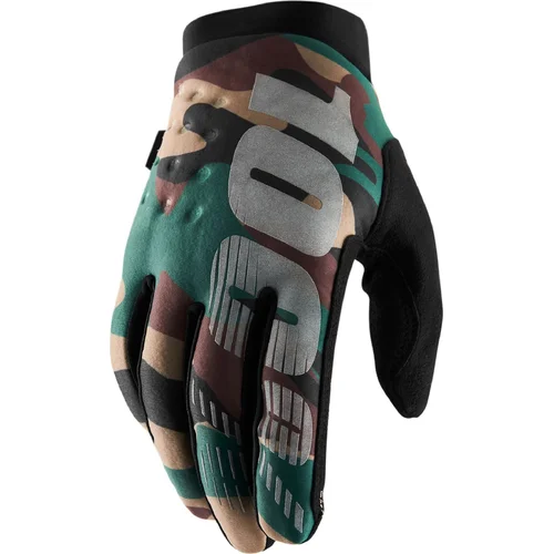 Rukavice BRISKER 100% 10016-061-10 %, USA, (camo/čierna, veľkosť S)