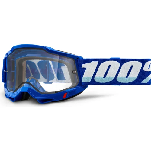 % Enduro Moto okuliare modré 100% 50015-00002 ACCURI 2, číre Dual plexi