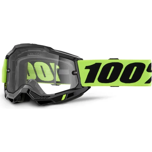 % Enduro Moto okuliare žlté 100% 50015-00008 ACCURI 2, číre Dual plexi