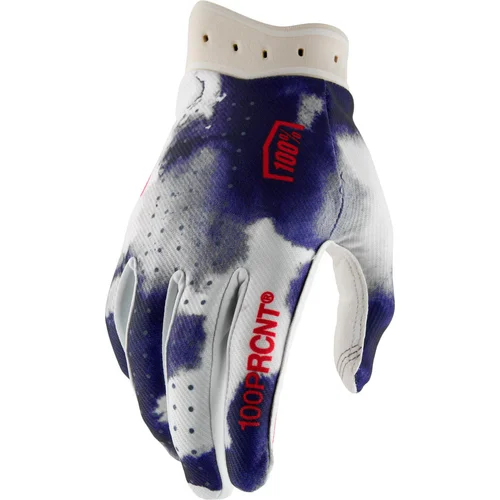 Rukavice ITRACK 100% %, USA, (modrá/biela, veľkosť L)