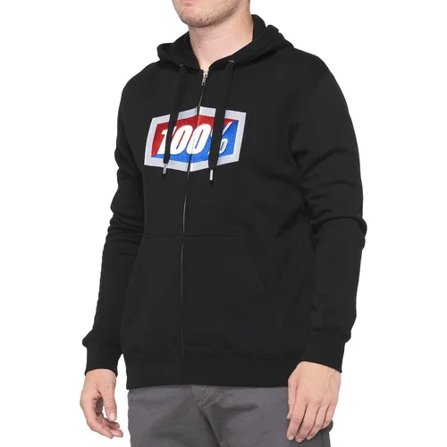 Mikina OFFICIAL 100% 20032-00012 %, USA, (čierna, veľkosť L)