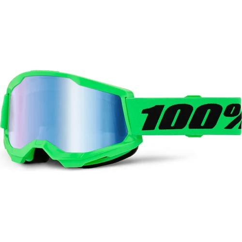 Strata 2 NEW 100% 50028-10027 % okuliare neon zelené, modré plexi