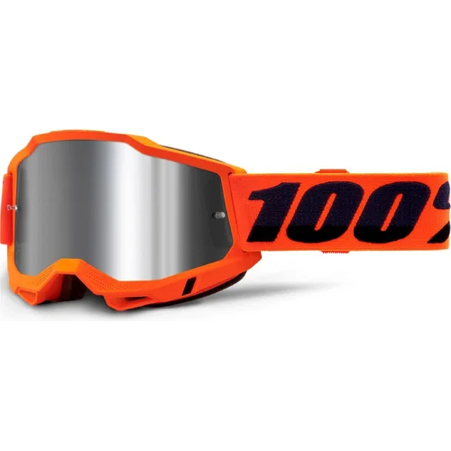 % okuliare oranžové 100% 50014-00004 ACCURI 2, zrkadlové strieborné plexisklo