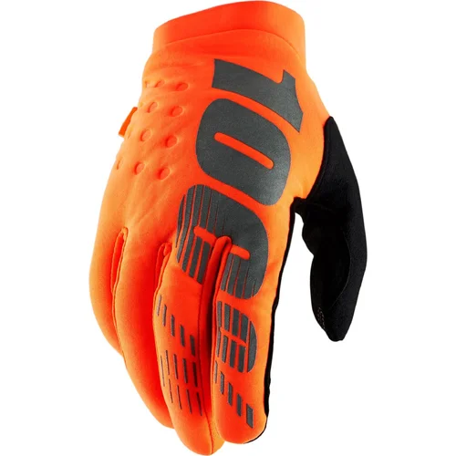 Rukavice BRISKER 100% 10003-00011 %, USA, (fluorescenčná oranžová/čierna, veľkosť M)
