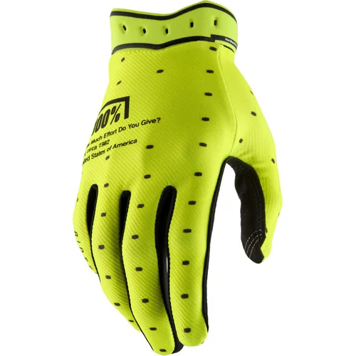 Rukavice RIDEFIT 100% %, USA, (fluorescenčná žltá, veľkosť S)