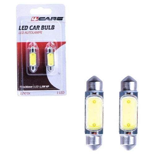 4CARS HQ sada LED žiaroviek T11X36MM 1LED 1.5W HP