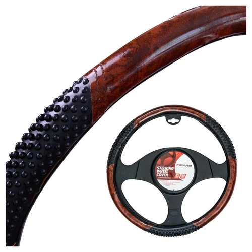 4CARS POŤAH VOLANTU 37-39CM imitácia dreva