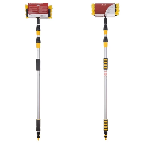 4CARS Premium Umývacia kefa teleskopická 133-300cm + ventil