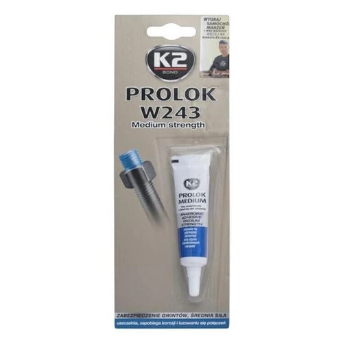 K2 PROLOK MEDIUM TYPE 243 - 6 ml - fixátor šrubovacích spojov (modrý)