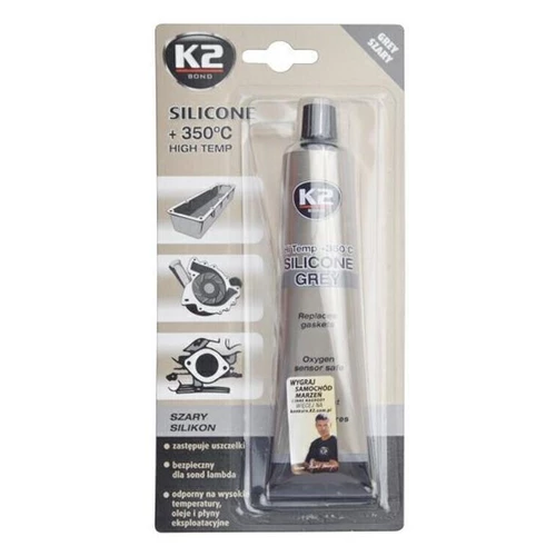 K2 SILICONE GREY 85 g - silikón pre utesnenie časti motora pri montáži