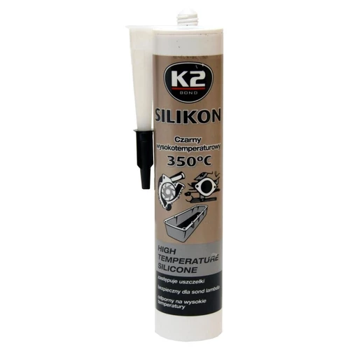 K2 Silikón čierny Kartuš 300 gr
