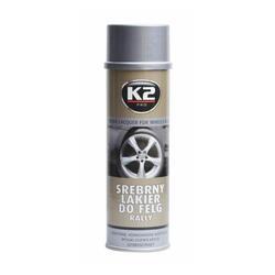 K2 SILVER Lacquer FOR WHEELS RALLY 500 ml - strieborný lak na kolesá, ochrana proti korózii
