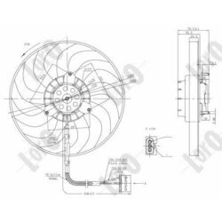 Ventilátor chladenia motora ABAKUS 053-014-0019