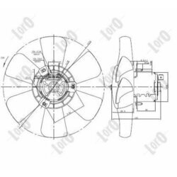 Ventilátor chladenia motora ABAKUS 053-014-0020 - obr. 2