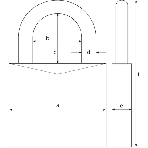 Visací zámok na kľúč 717/45 (priemer oka 7 mm) /ABUS/ - obr. 1