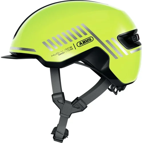 Cyklistická prilba so svetlom HUD-Y signal yellow ABUS 4003318670442 (žltá fluo, veľkosť L)