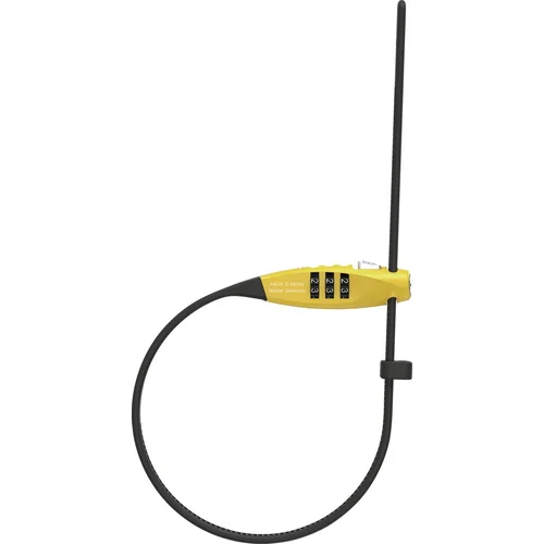 Špeciálne uzamykateľné stiahnuteľné lanko s oceľovým jadrom Combiflex ABUS 4003318956010 (dĺžka kábla 45 cm, žltá)
