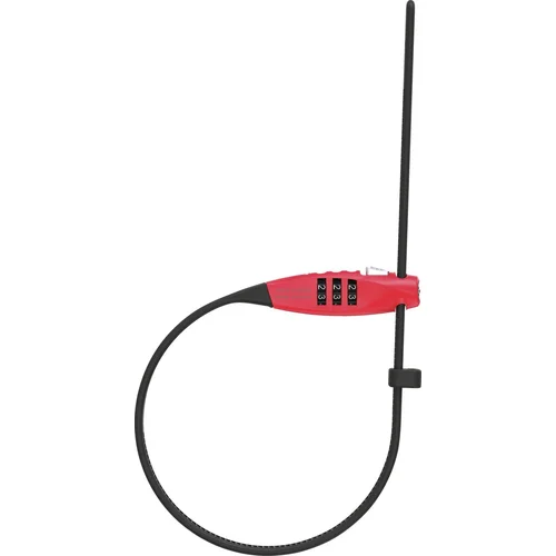 Špeciálne uzamykateľné stiahnuteľné lanko s oceľovým jadrom Combiflex ABUS 4003318956003 (dĺžka kábla 45 cm, červená)
