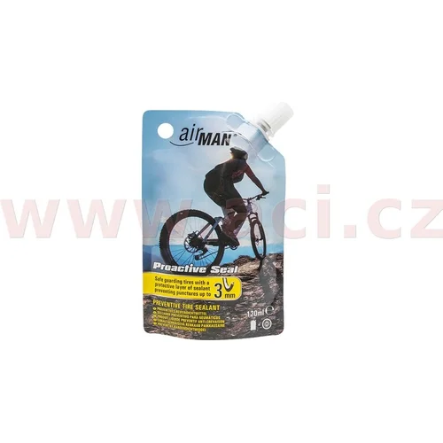 Tesniaci materiál pre bicykle AIRMAN elektrické bicykle, kolobežky, (prevencia proti defektu) Proactive Seal, (120 ml)
