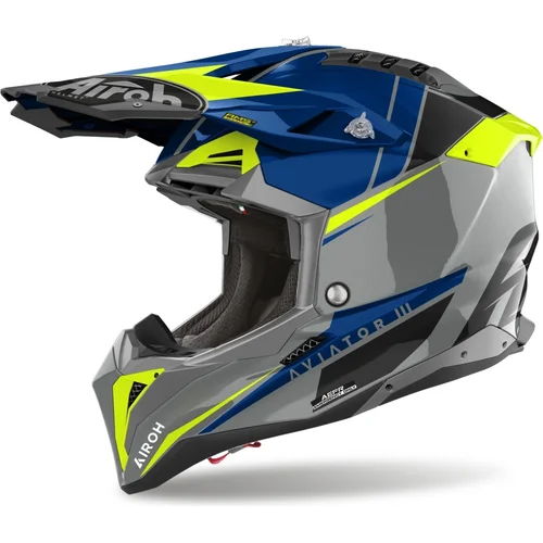 Prilba AVIATOR 3 Push AV3P18-S (modrá, veľkosť S) 2025 /AIROH/