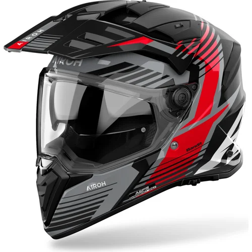 Prilba BANDIT Spicy AIROH BAS55-S (červená lesklá, veľkosť S) 2027