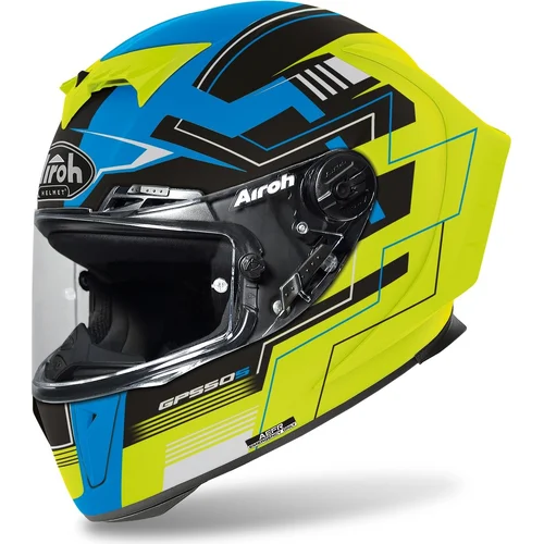 Prilba GP 550 S Challenge AIROH GP55CHA18-XL (matná modrá/žltá, veľkosť XL) 2023