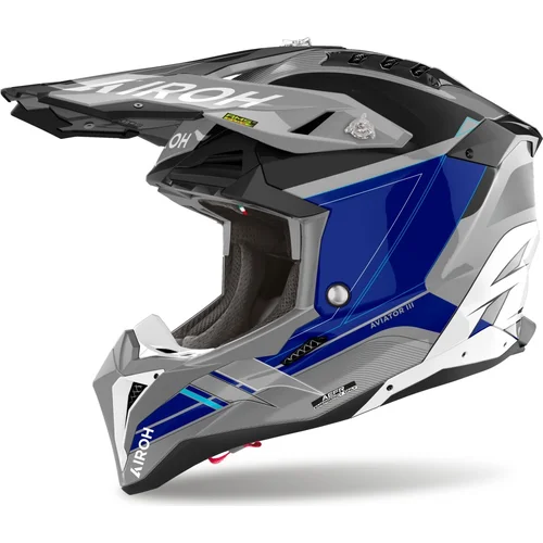 Prilba AVIATOR 3 Saber AIROH AV3SA18-XXL (lesklá modrá, veľkosť 2XL) 2025