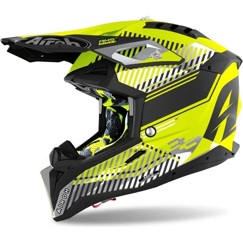 Prilba AVIATOR 3.0 Wave AIROH AV3W31-XXL (matná žltá, veľkosť XXL) 2022