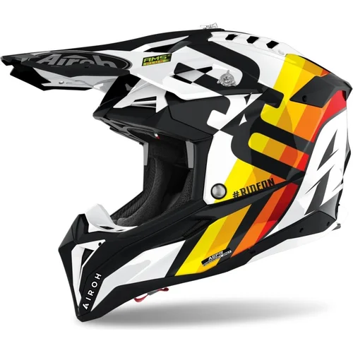 Prilba AVIATOR 3.0 Rainbow AIROH AV3R38-XXL (lesklá biela, veľkosť XXL) 2022