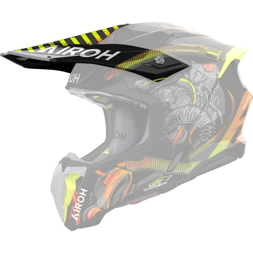 Lesklý) AIROH TW3T35F šilt pre prilbu TWIST 3, (Toxic