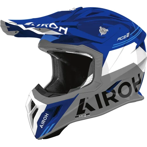 Prilba AVIATOR ACE 2 Fury AIROH AV22F18-M (modrá lesklá, veľkosť M) 2027