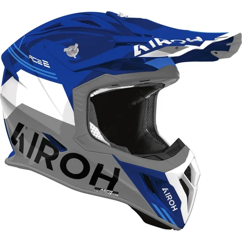 Prilba AVIATOR ACE 2 Fury (modrá lesklá, veľkosť M) 2027 /AIROH/ - obr. 1