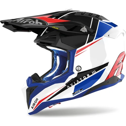 Prilba AVIATOR 3 Push AV3P55-L (modrá/červená, veľkosť L) 2025 /AIROH/