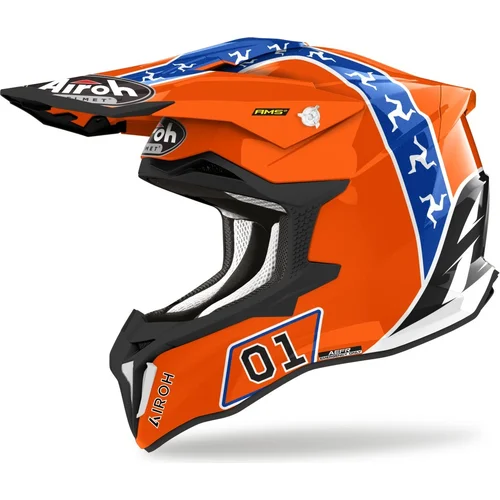 Prilba STRYCKER Hazzard AIROH STH32-XXL (oranžová, veľkosť 2XL) 2025
