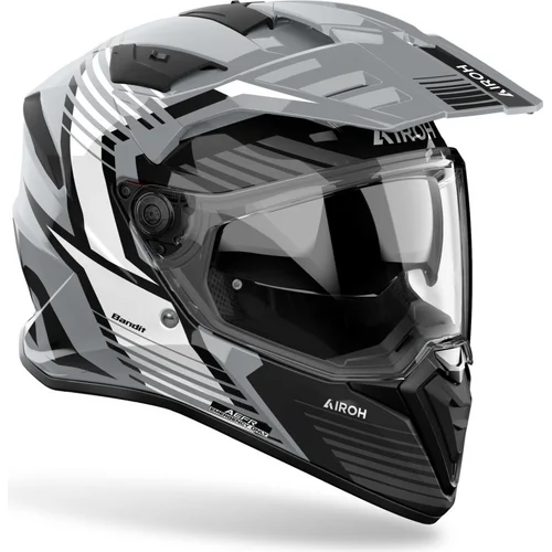 Prilba BANDIT Spicy BAS16-M (sivá lesklá, veľkosť M) 2027 /AIROH/ - obr. 1