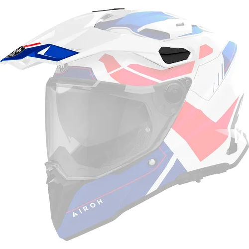 Modro-červený lesklý) AIROH CM2R18F šilt pre prilbu COMMANDER 2, (Reveal