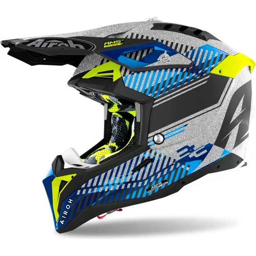 Prilba AVIATOR 3.0 Wave AIROH AV3W16-XXL (strieborná/chrom, veľkosť XXL) 2022