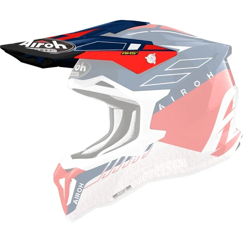 Červený lesklý) AIROH STSK55F šilt pre prilbu STRYCKER, (Skin