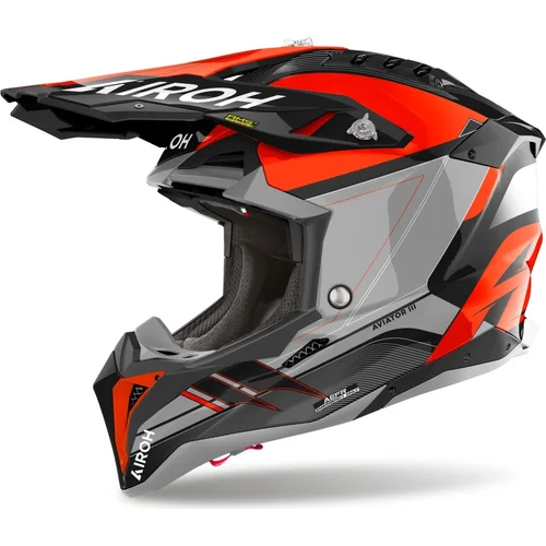 Prilba AVIATOR 3 Saber AIROH AV3SA32-XS (lesklá oranžová, veľkosť XS) 2025