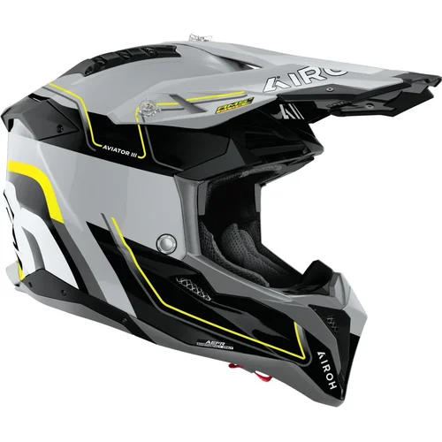 Prilba AVIATOR 3 Leader (žltá lesklá, veľkosť XL) 2026 /AIROH/ - obr. 1